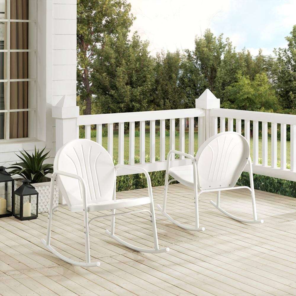Griffith 2Pc Retro Outdoor Rocking Chair Set