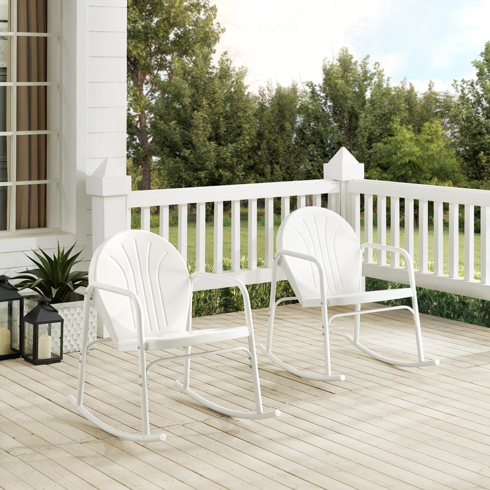 Griffith 2Pc Retro Outdoor Rocking Chair Set