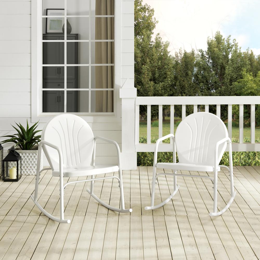 Griffith 2Pc Retro Outdoor Rocking Chair Set