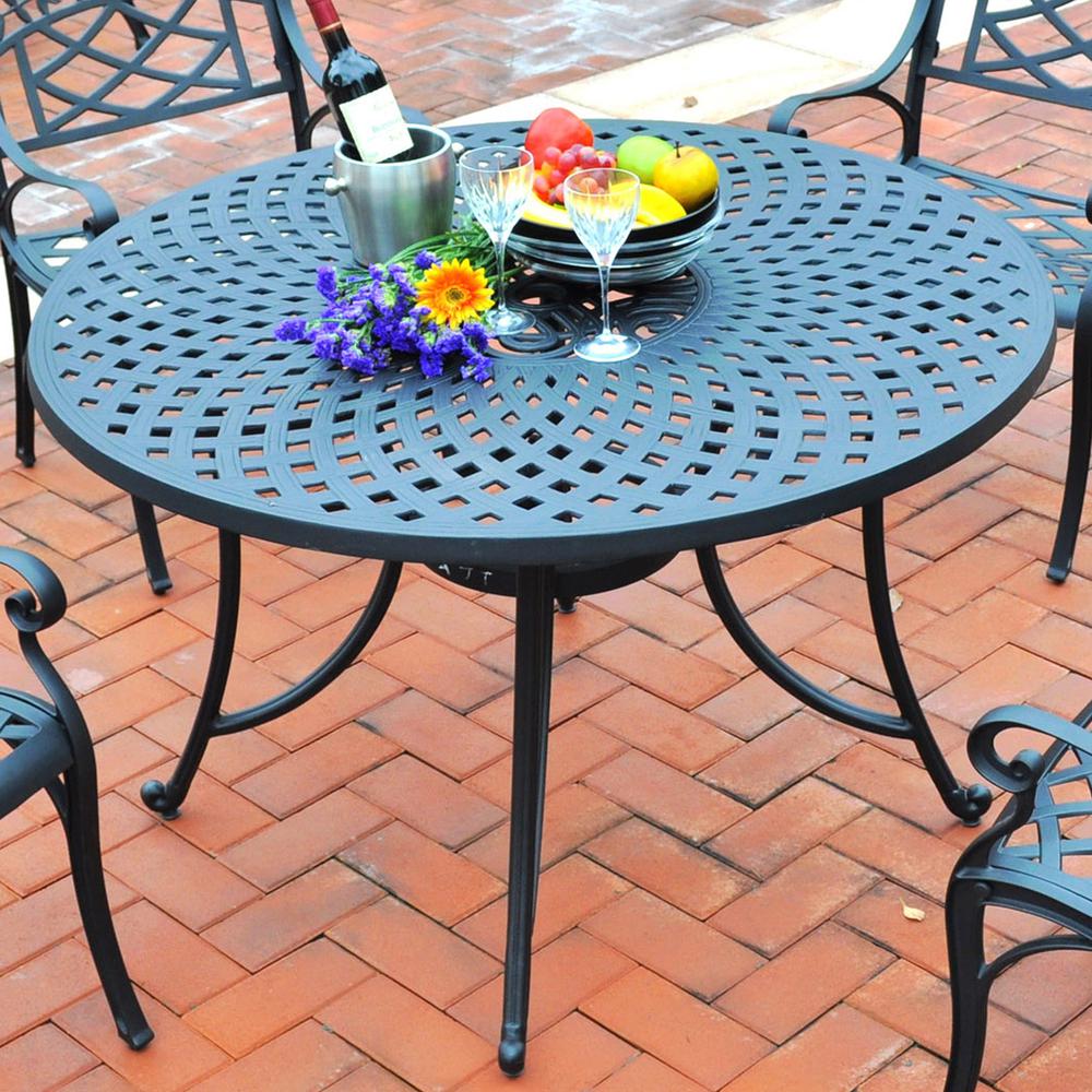 Sedona 46″ Cast Aluminum Round Outdoor Dining Table