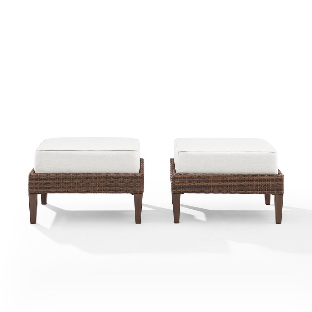 Capella 2Pc Wicker Outdoor Ottoman Set