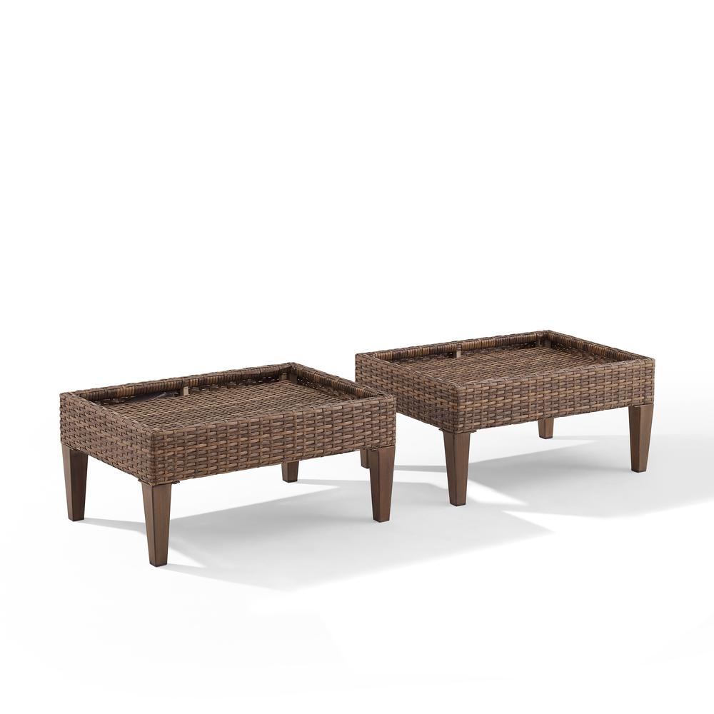Capella 2Pc Wicker Outdoor Ottoman Set