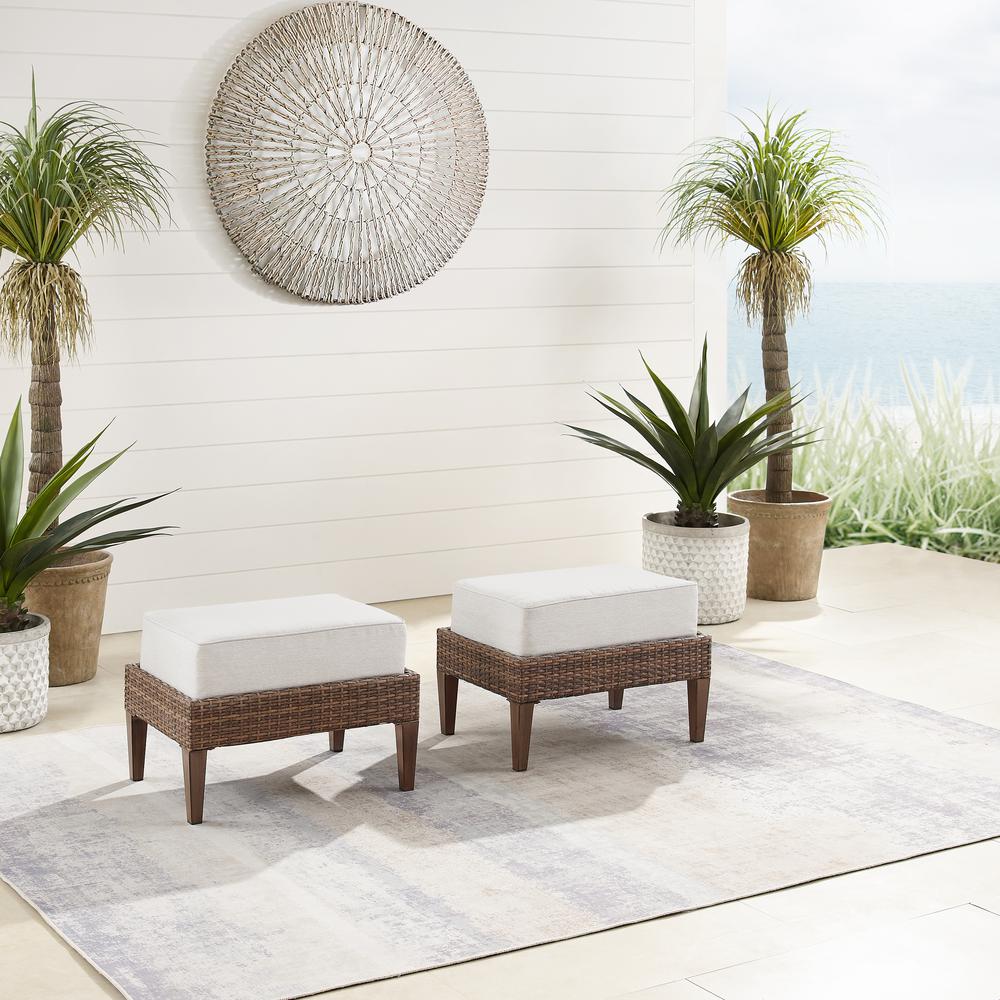 Capella 2Pc Wicker Outdoor Ottoman Set