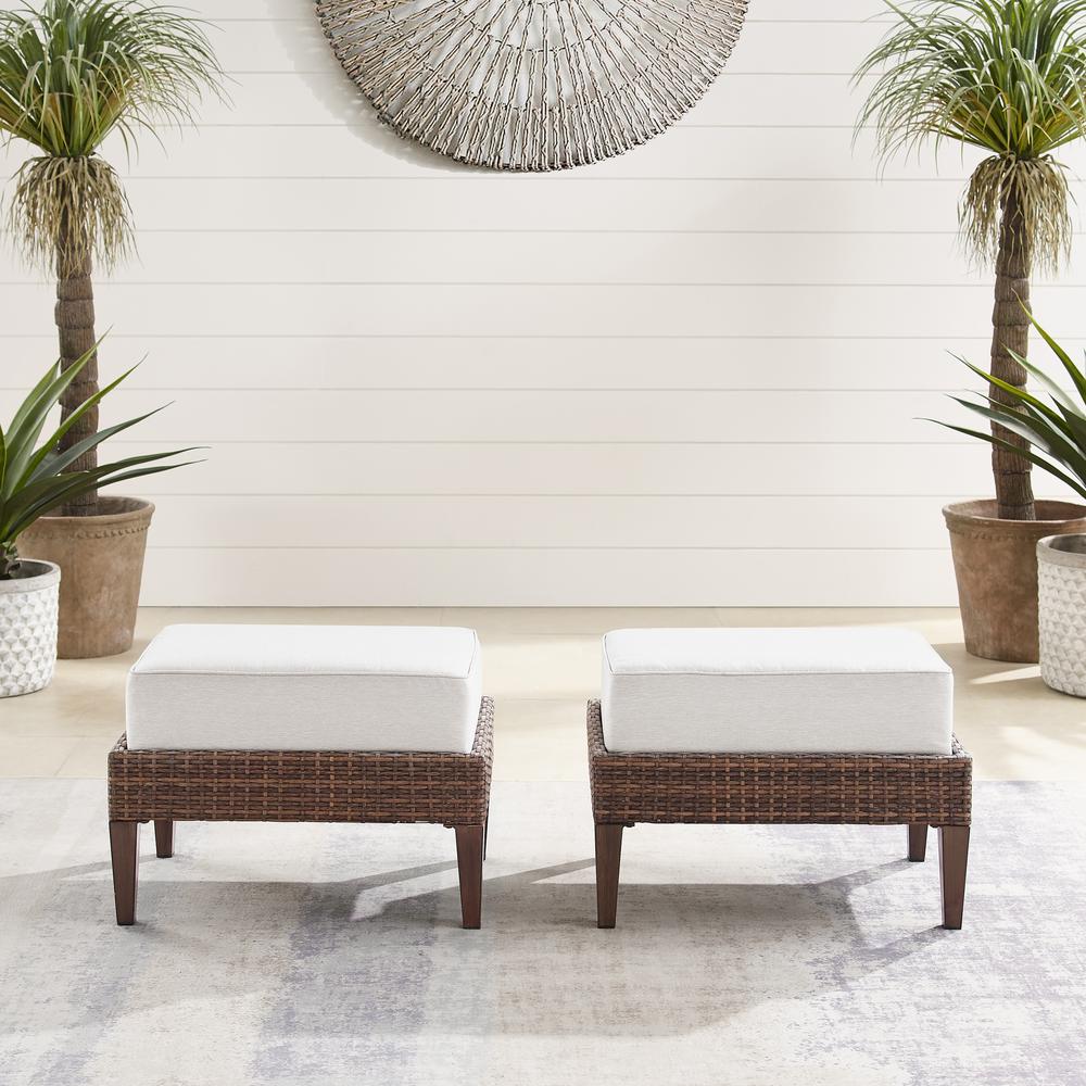 Capella 2Pc Wicker Outdoor Ottoman Set