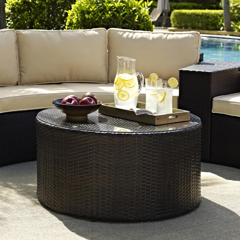 Catalina Wicker Outdoor Round Coffee Table
