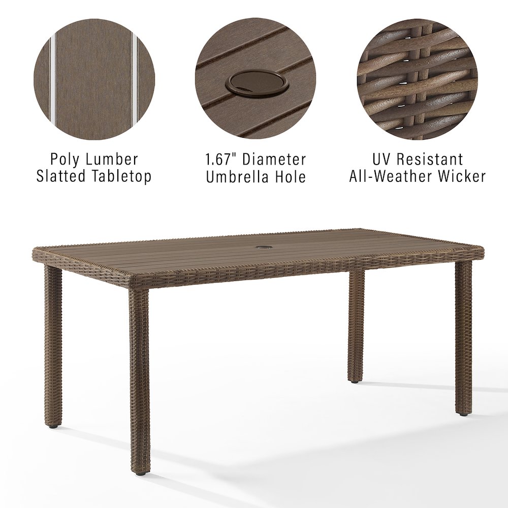 Bradenton Wicker Outdoor Dining Table
