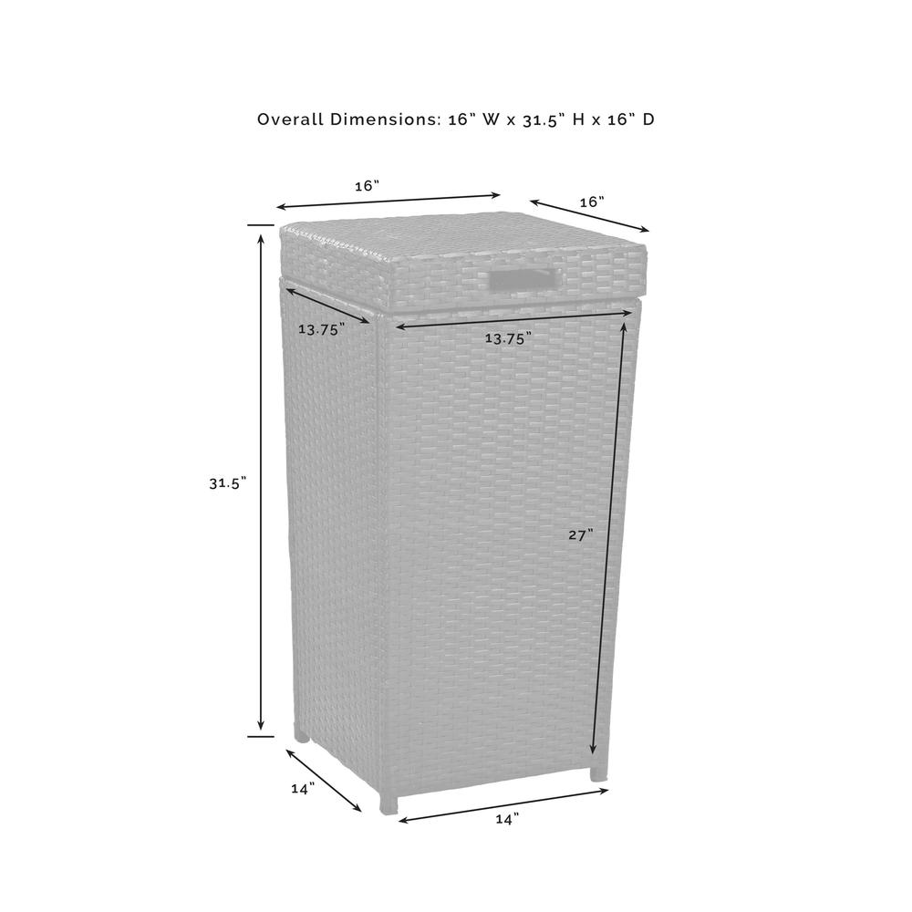 Palm Harbor Wicker Outdoor Trash Can