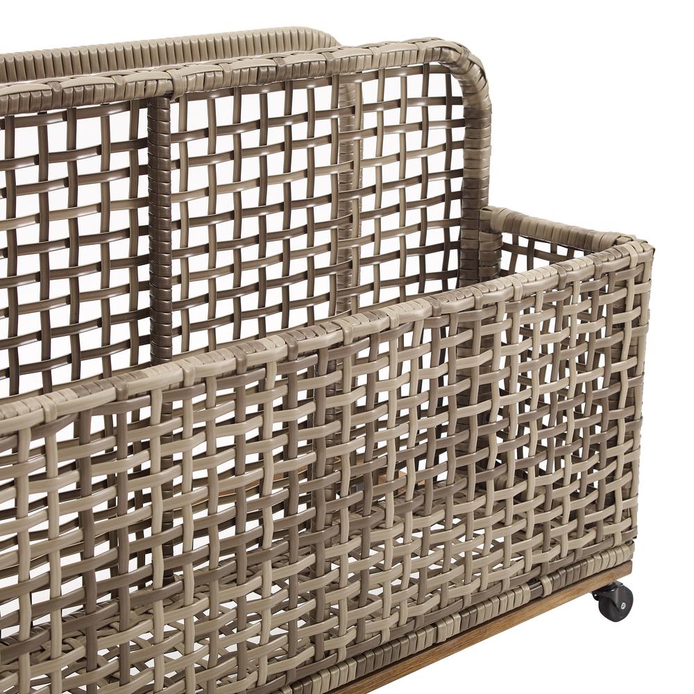 Ridley Wicker Outdoor Storage Pool Caddy