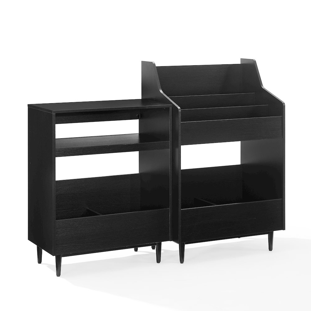 Liam 2-Piece Record Player Stand And Vinyl Storage Set