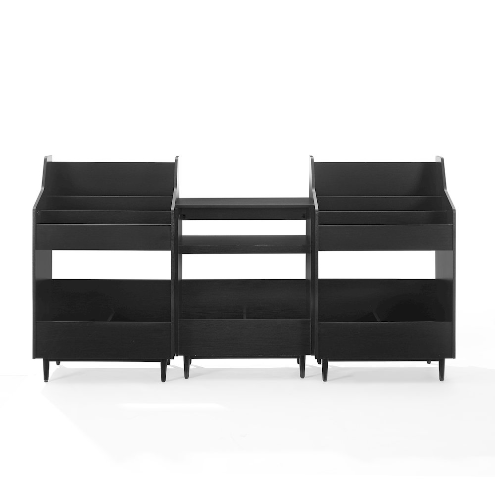 Liam 3-Piece Record Player Stand And Vinyl Storage Set