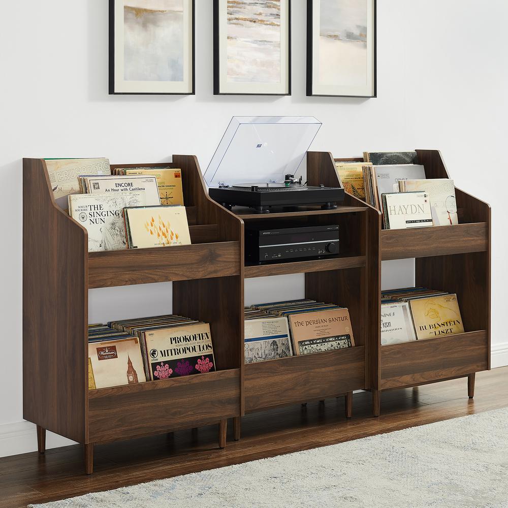 Liam 3-Piece Record Player Stand And Vinyl Storage Set
