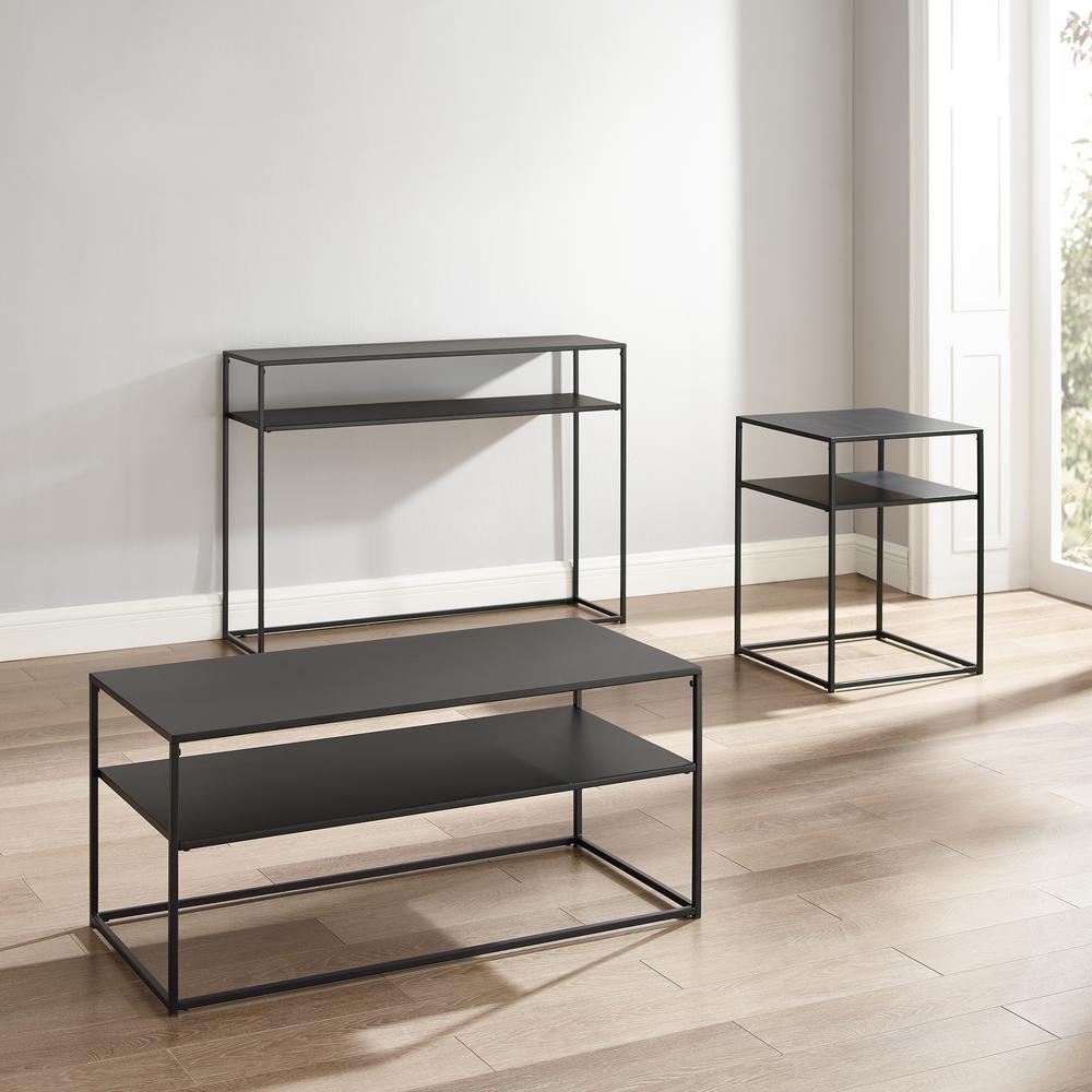 Braxton 3Pc Coffee Table Set Matte Black – Coffee Table