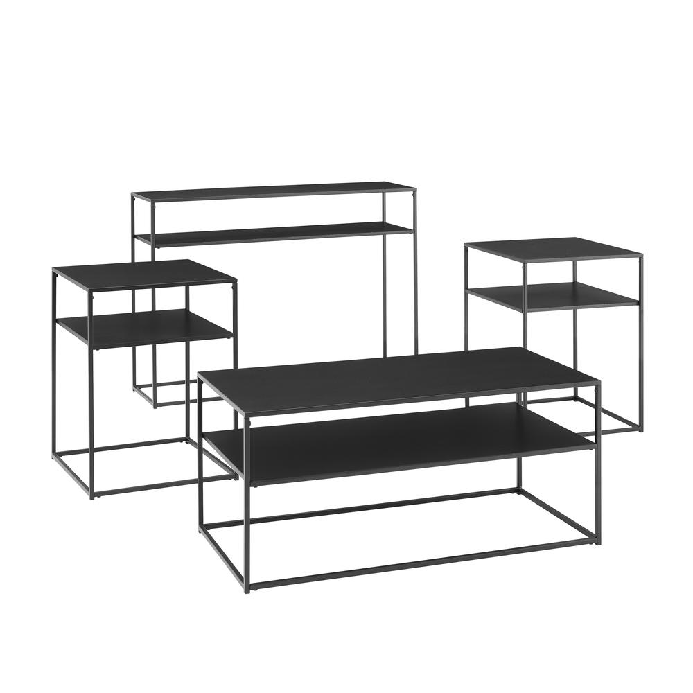 Braxton 4Pc Coffee Table Set Matte Black – Coffee Table