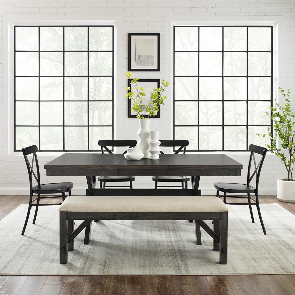 Hayden 6-Piece Dining Table Set For 7 W/Camille Chairs