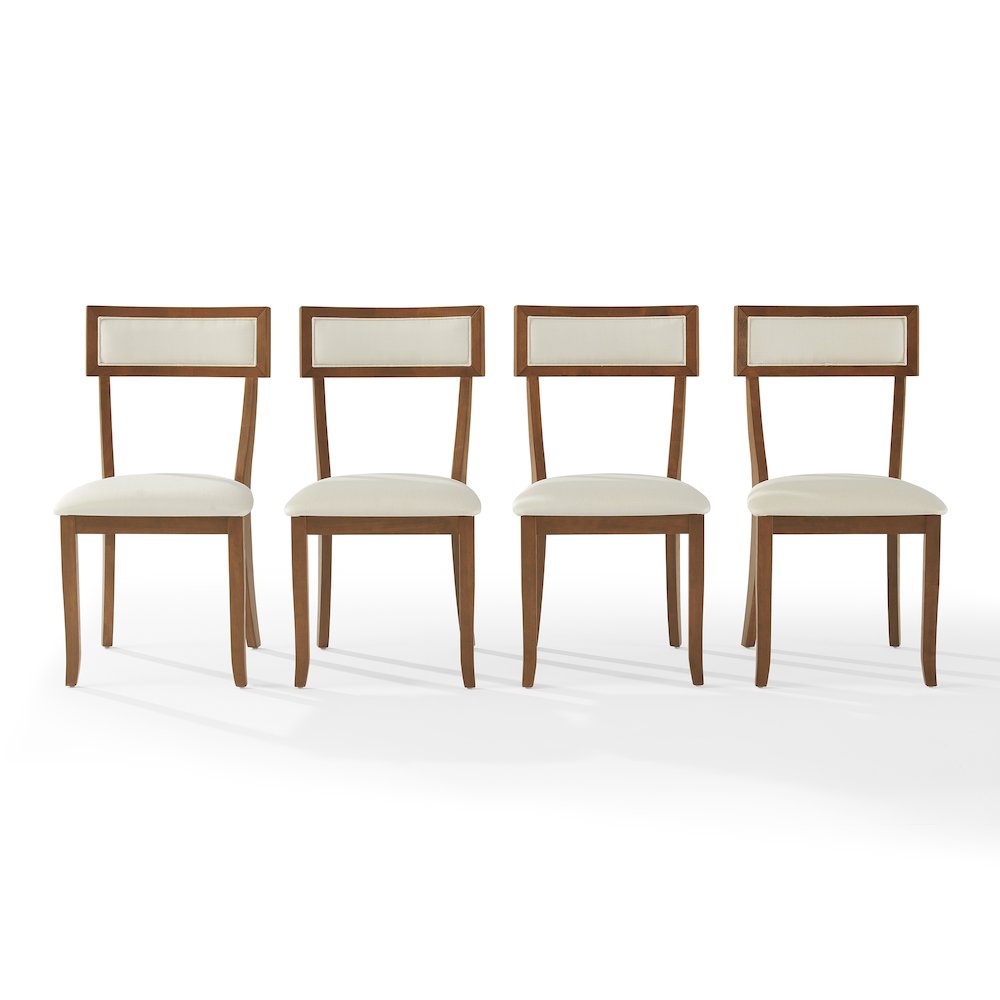 Alessia 4-Piece Dining Chair Set In Brown
