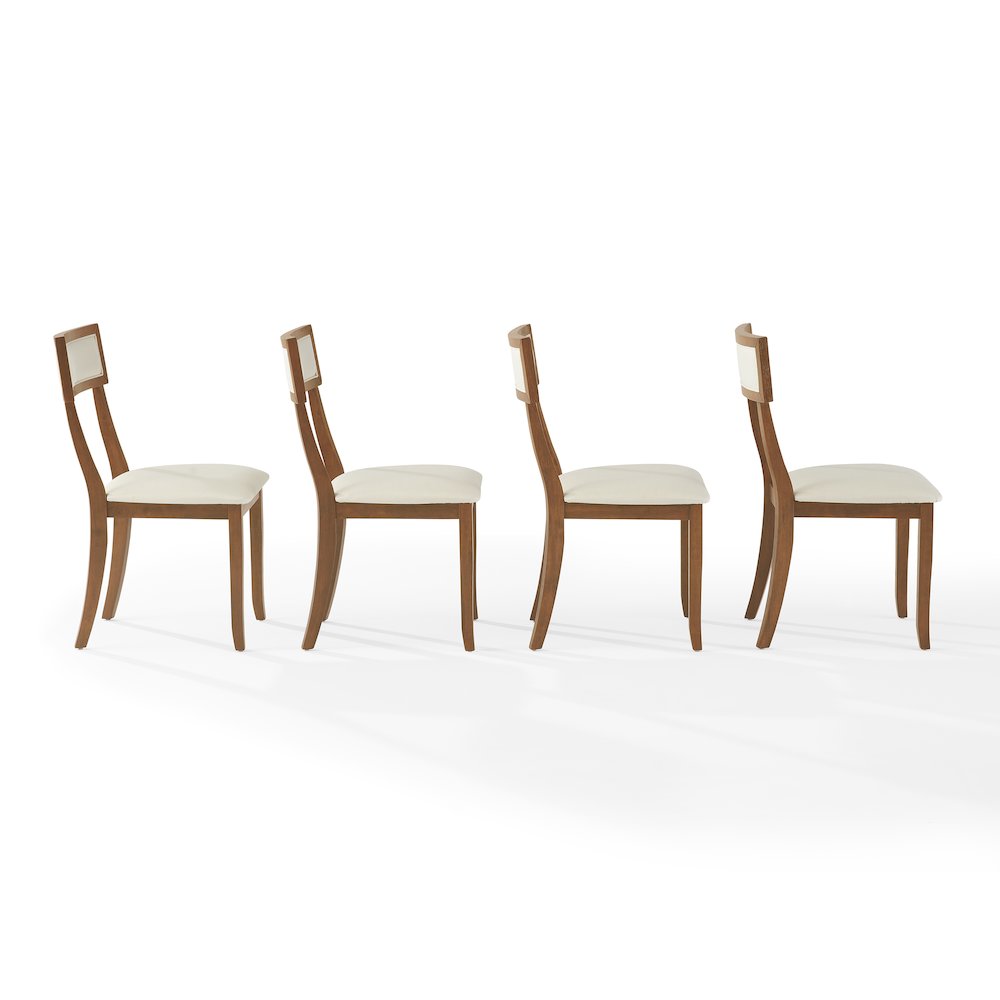 Alessia 4-Piece Dining Chair Set In Brown