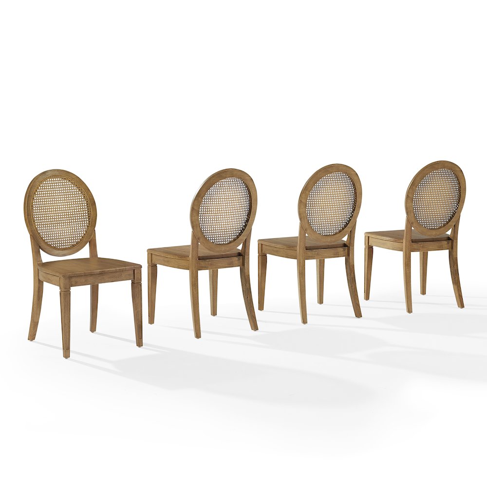 Katia 4-Piece Cane-Back Dining Chair Set In Driftwood