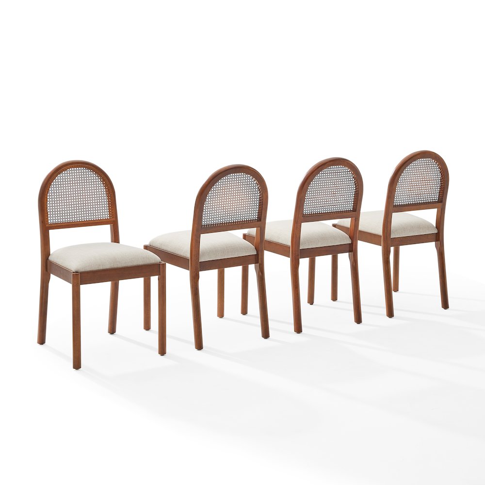 Kennedy 4-Piece Dining Chair Set In Walnut