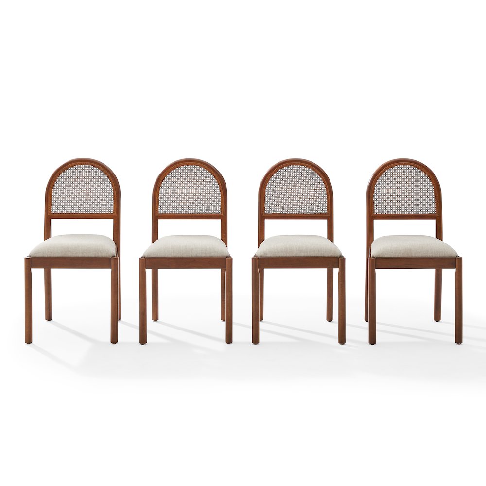 Kennedy 4-Piece Dining Chair Set In Walnut