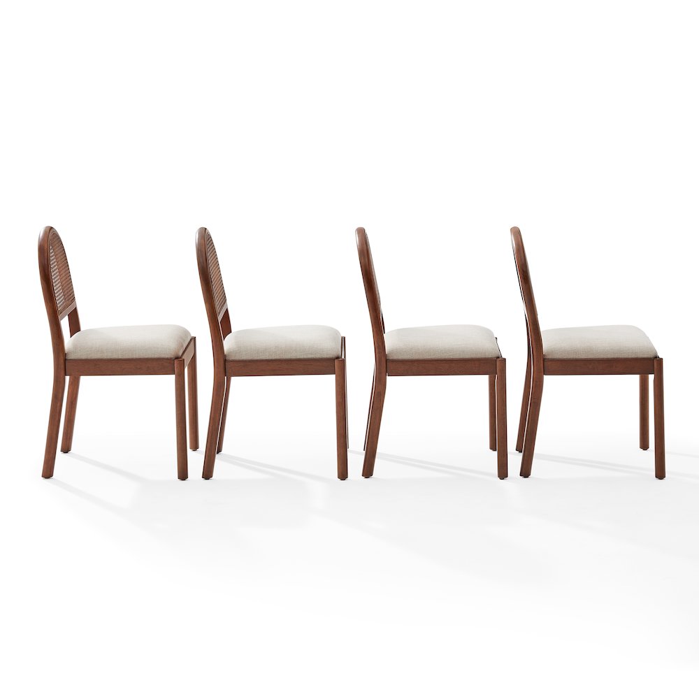 Kennedy 4-Piece Dining Chair Set In Walnut