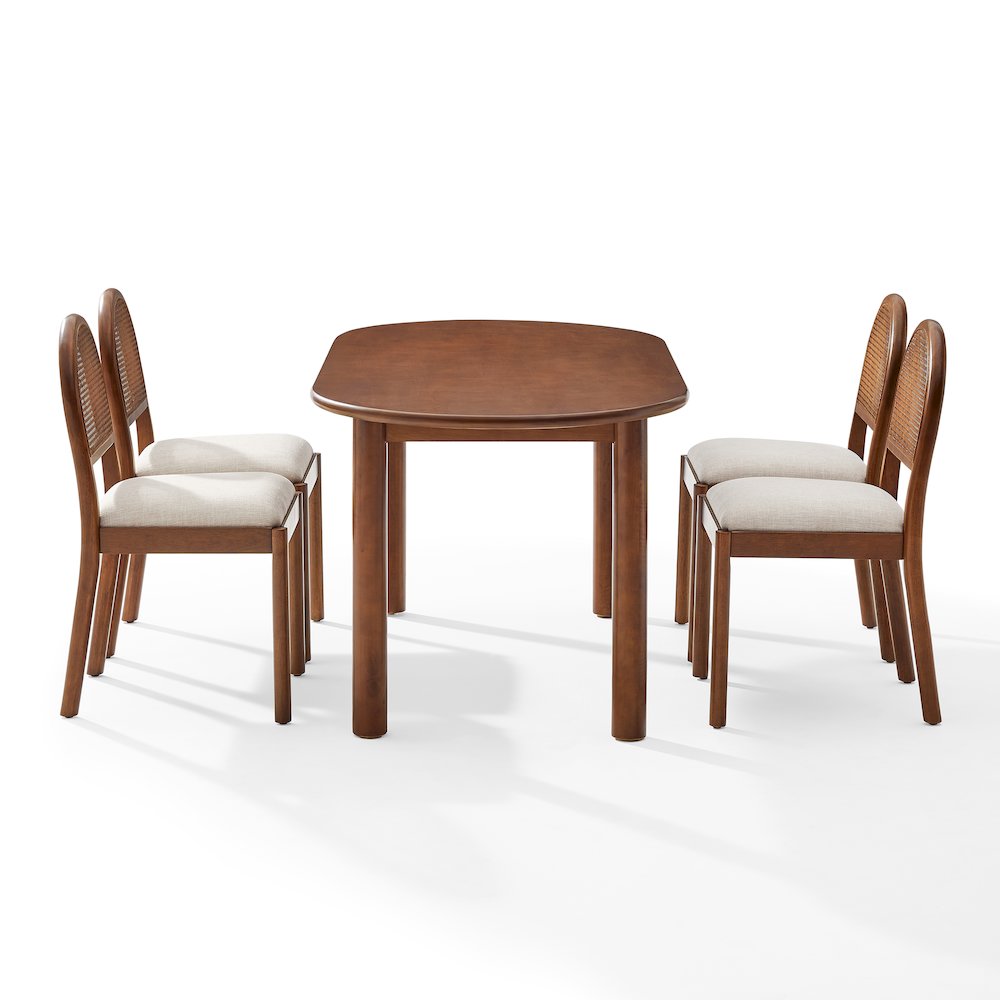 Kennedy 5-Piece Dining Table Set For 4 In Walnut