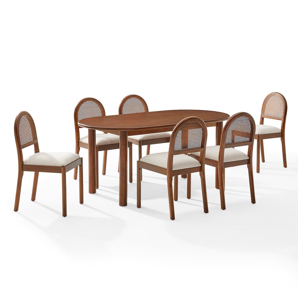 Kennedy 7-Piece Dining Table Set For 6 In Walnut
