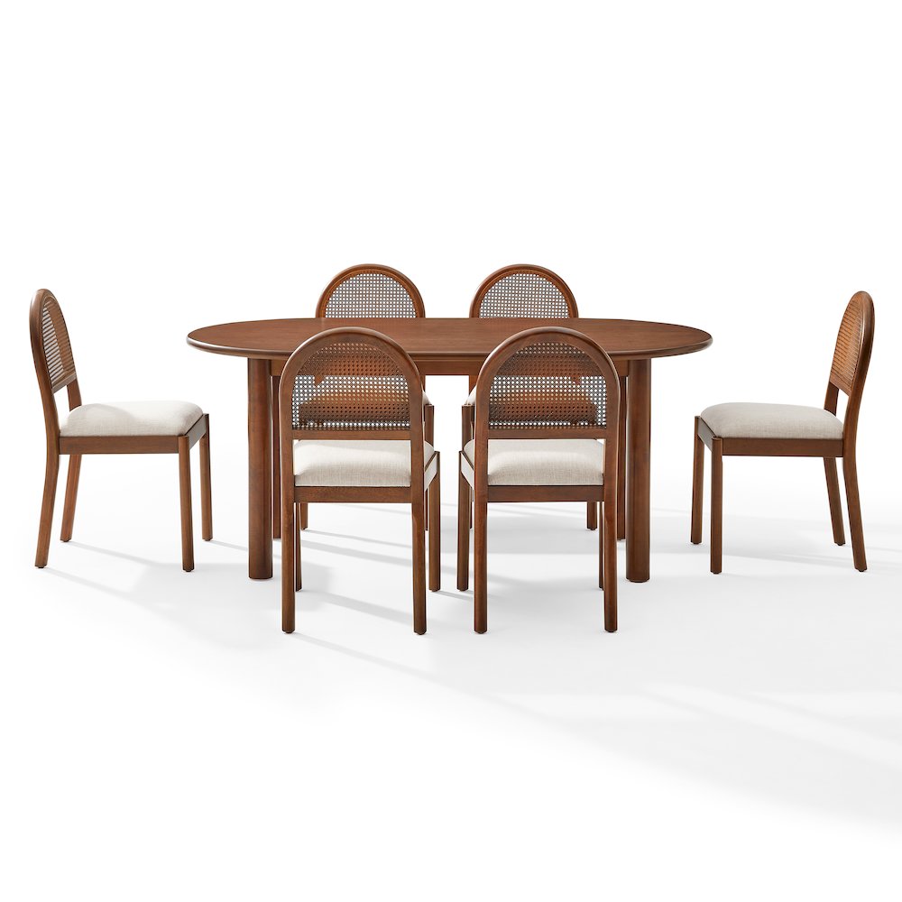 Kennedy 7-Piece Dining Table Set For 6 In Walnut