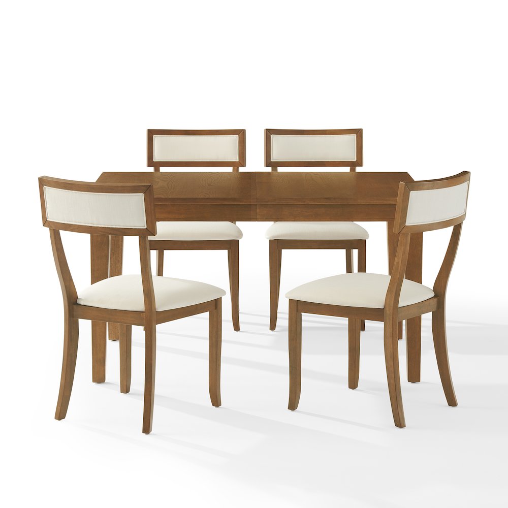 Alessia 5-Piece Dining Table Set For 4 In Brown