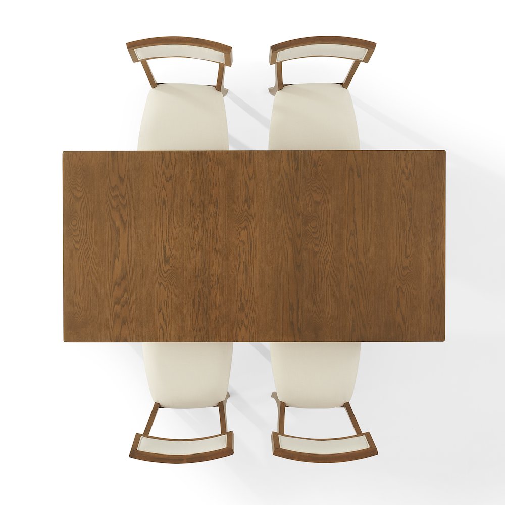 Alessia 5-Piece Dining Table Set For 4 In Brown