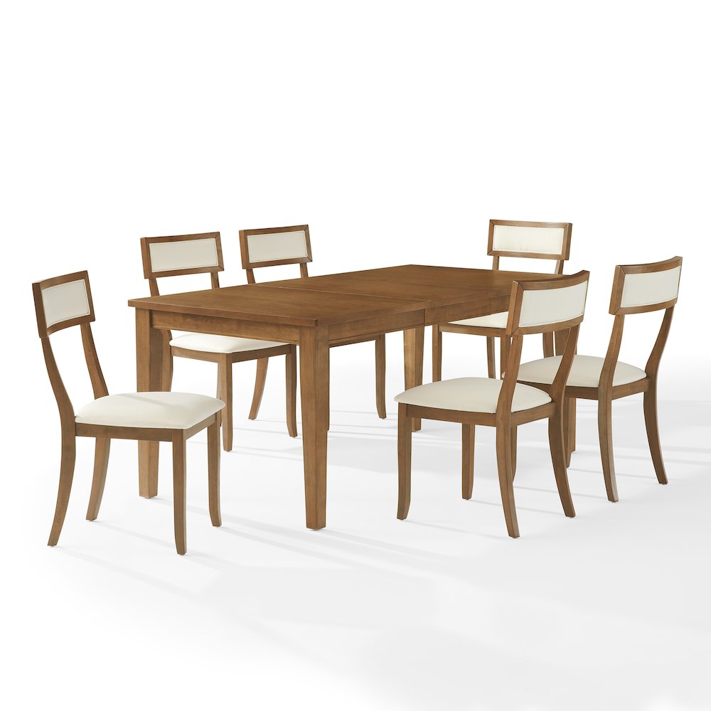 Alessia 7-Piece Dining Table Set For 6 In Brown