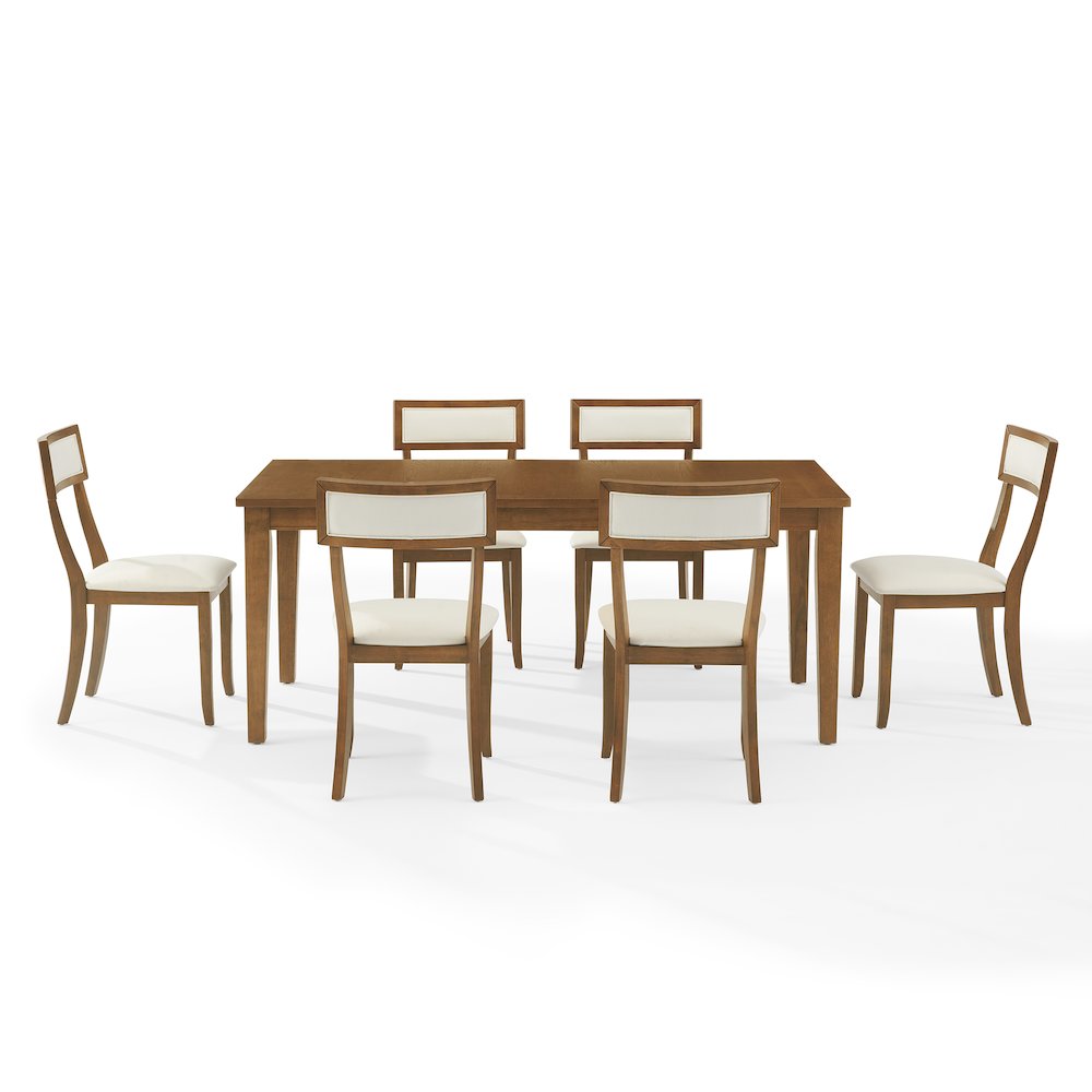 Alessia 7-Piece Dining Table Set For 6 In Brown