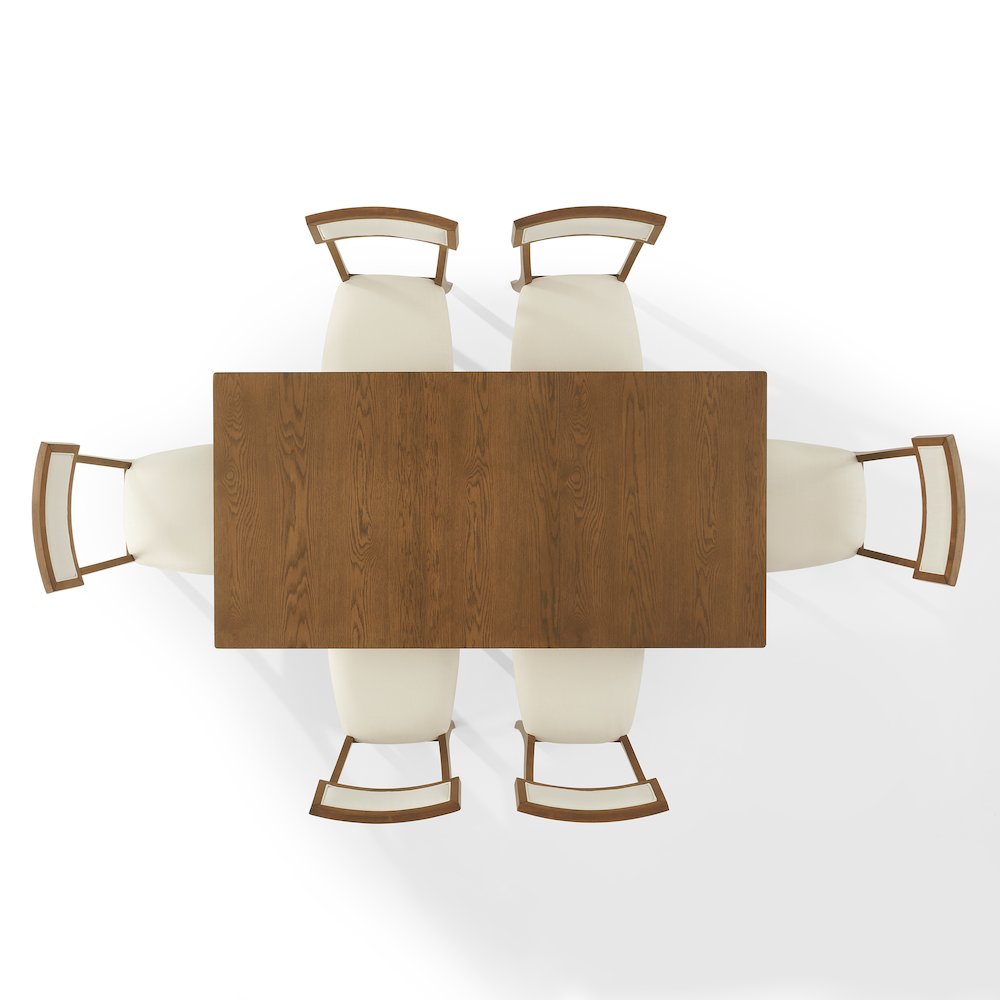 Alessia 7-Piece Dining Table Set For 6 In Brown