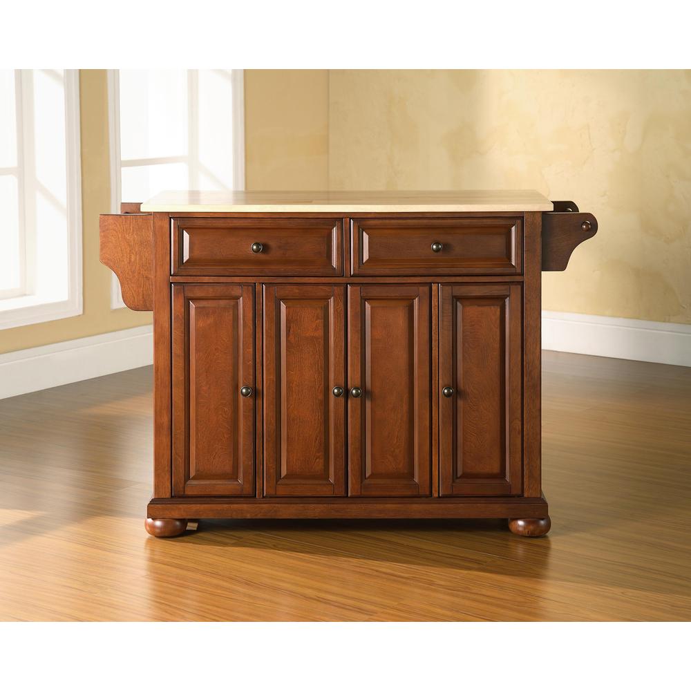 Alexandria Wood Top Full Size Kitchen Island/Cart