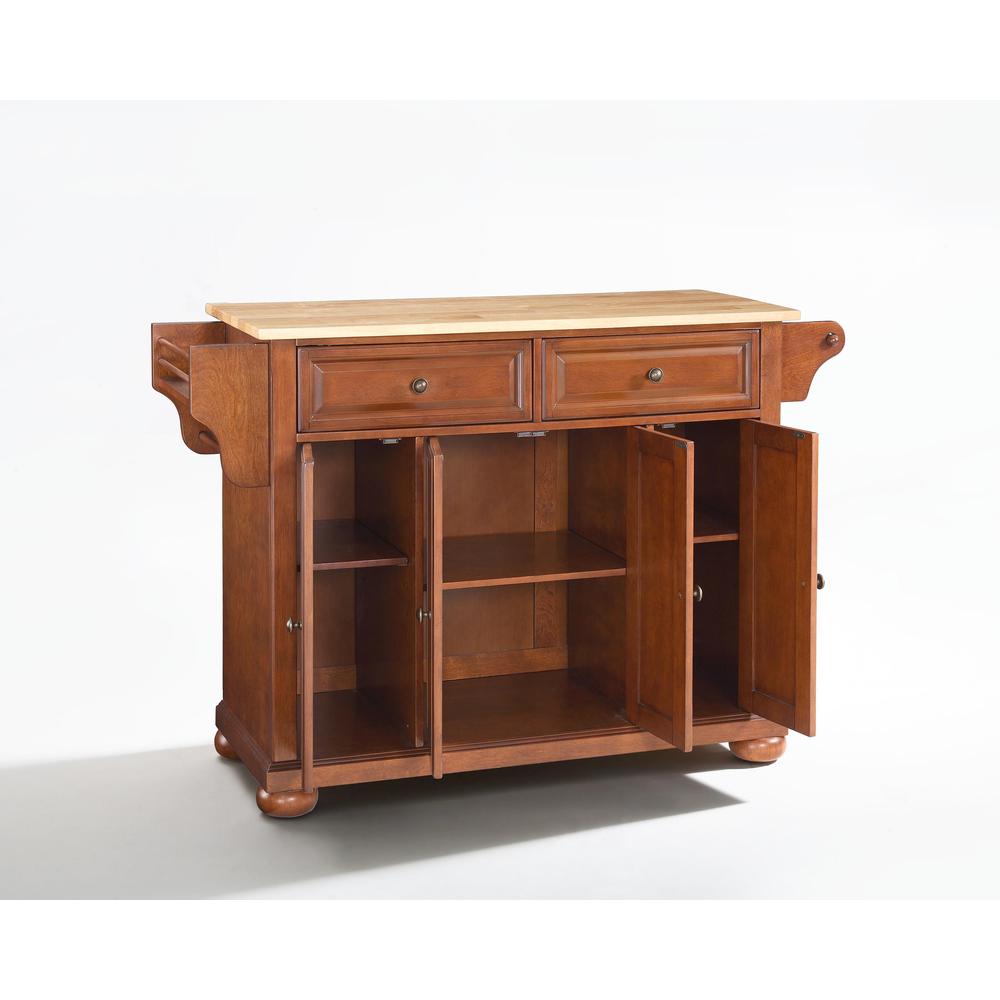 Alexandria Wood Top Full Size Kitchen Island/Cart