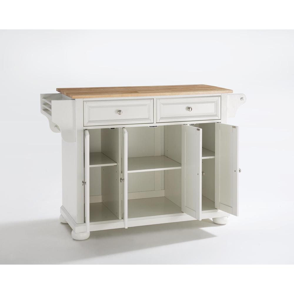 Alexandria Wood Top Full Size Kitchen Island/Cart