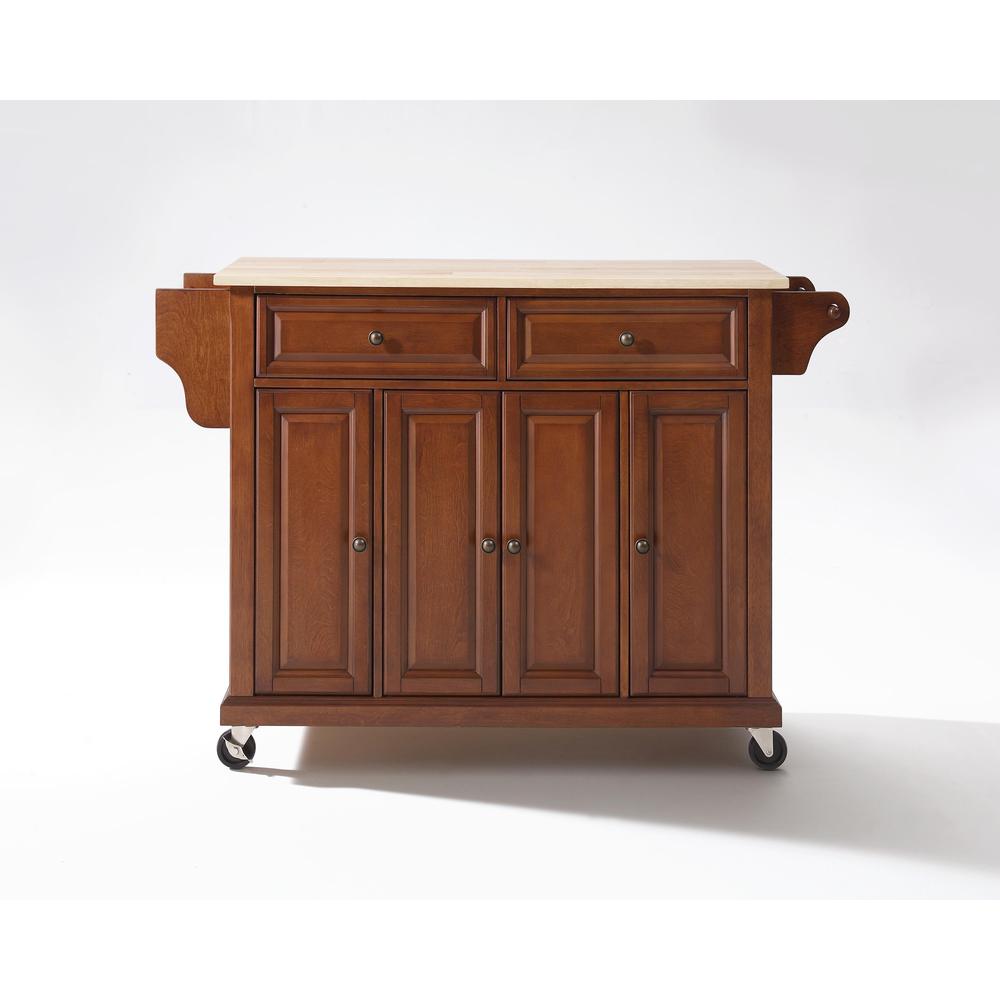 Full Size Wood Top Kitchen Cart