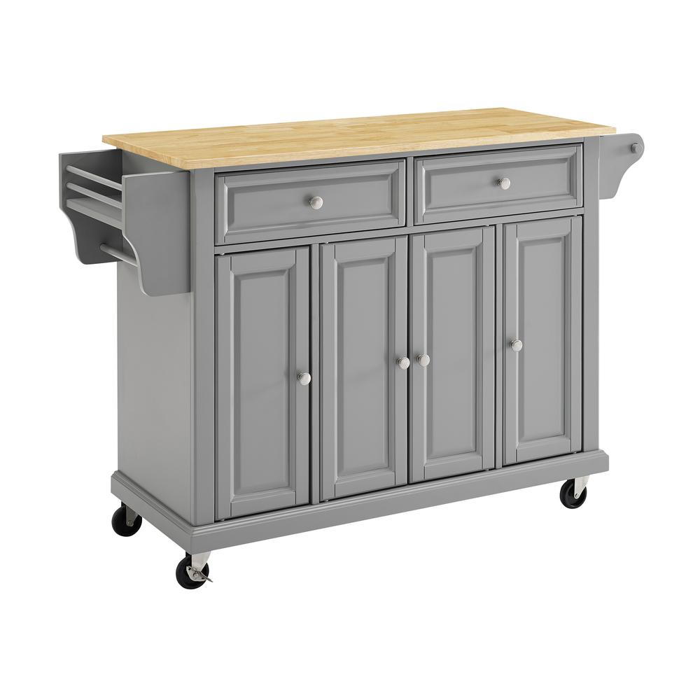 Full Size Wood Top Kitchen Cart