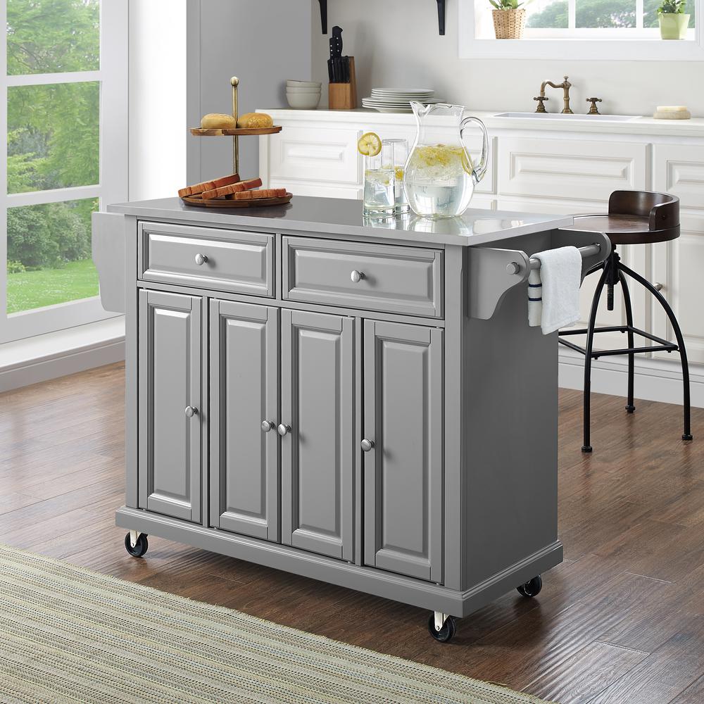 Full Size Stainless Steel Top Kitchen Cart