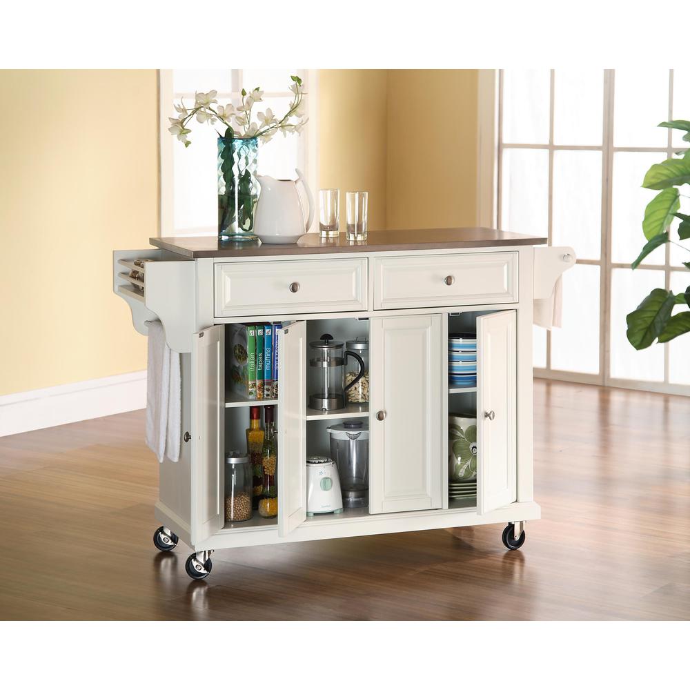 Full Size Stainless Steel Top Kitchen Cart