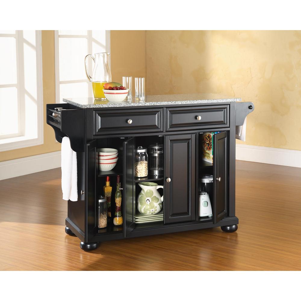 Alexandria Granite Top Full Size Kitchen Island/Cart