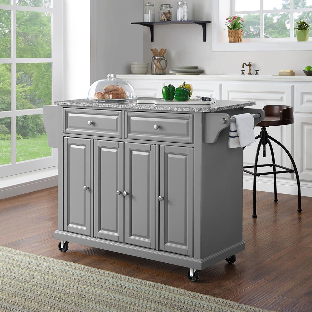 Full Size Granite Top Kitchen Cart