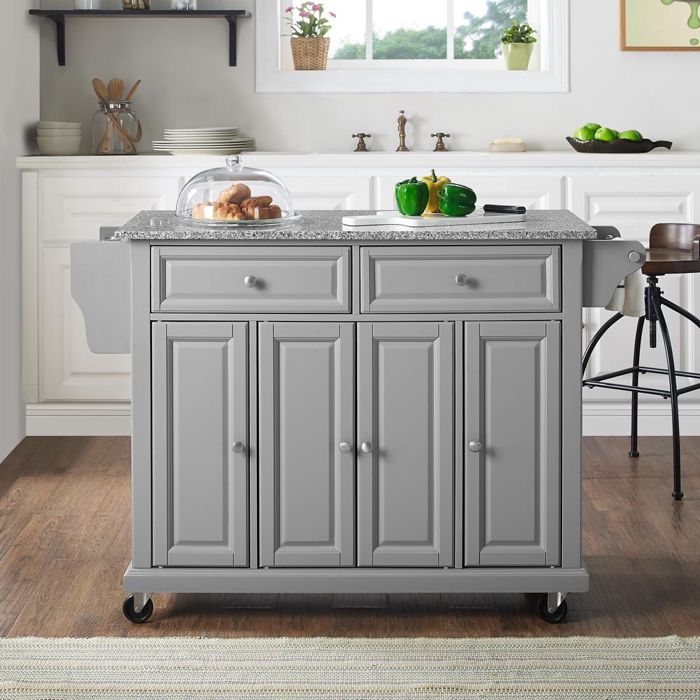 Full Size Granite Top Kitchen Cart