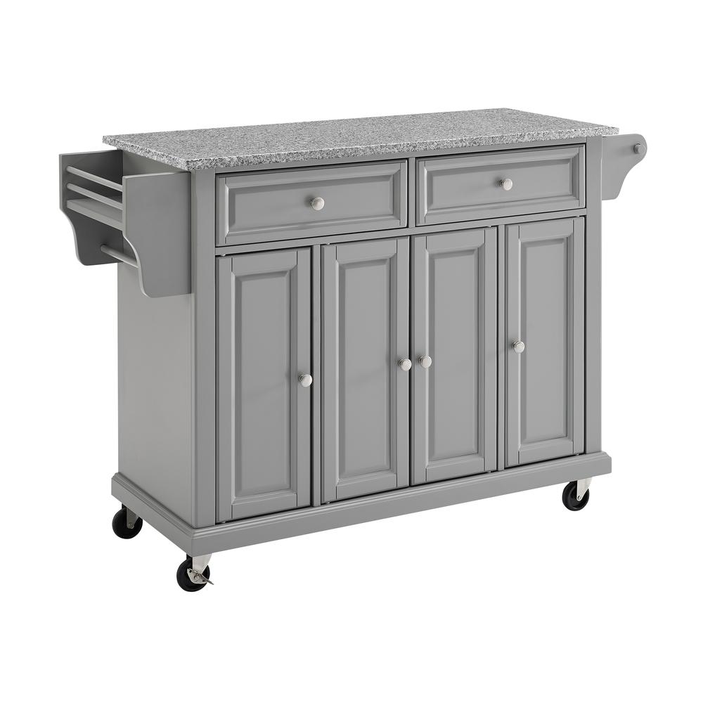 Full Size Granite Top Kitchen Cart