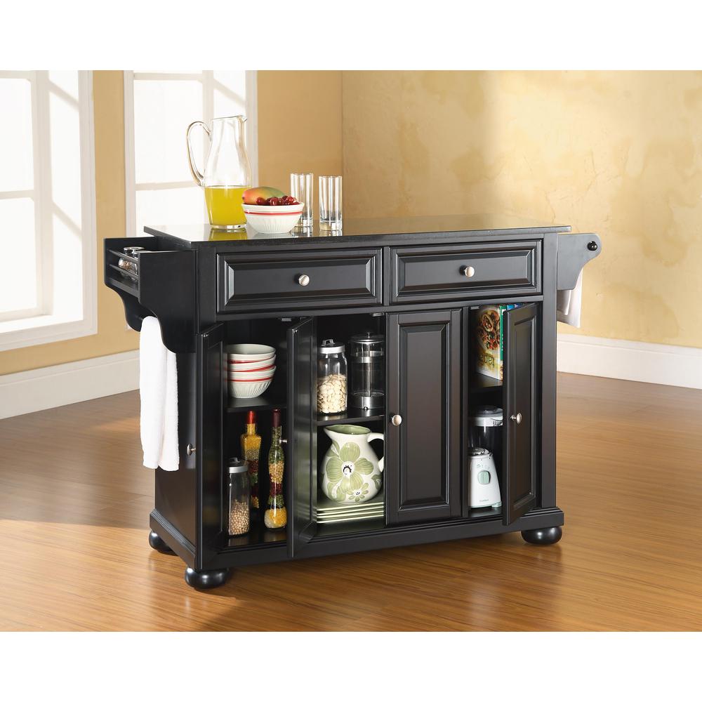 Alexandria Granite Top Full Size Kitchen Island/Cart