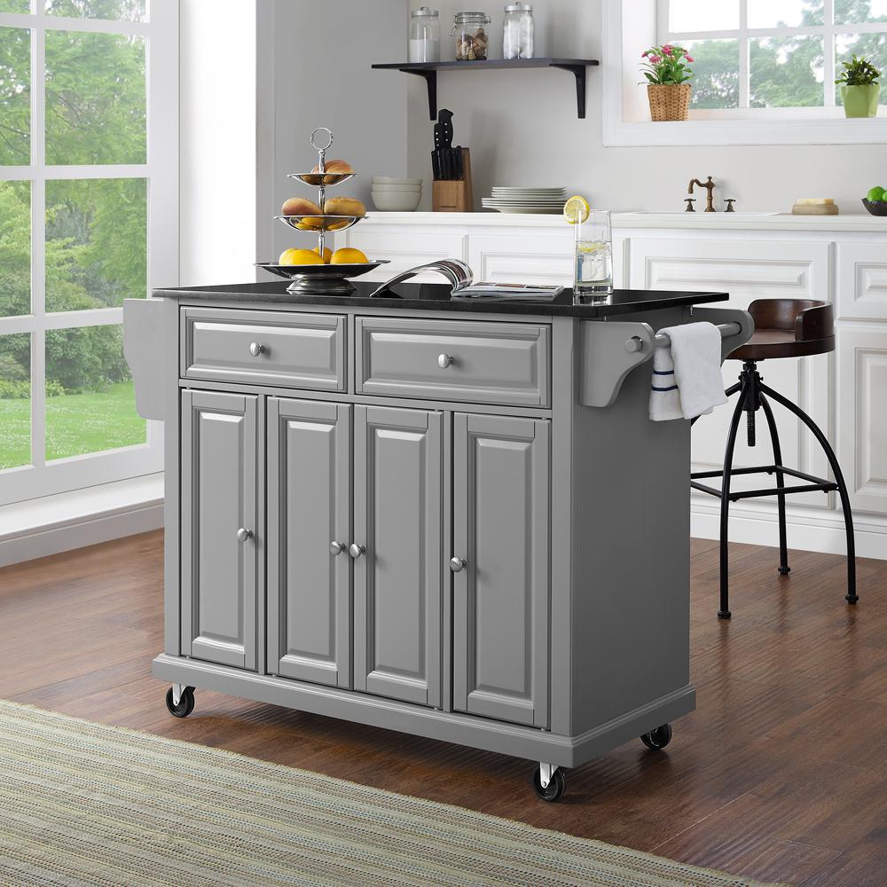 Full Size Granite Top Kitchen Cart