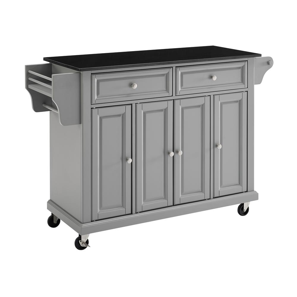 Full Size Granite Top Kitchen Cart
