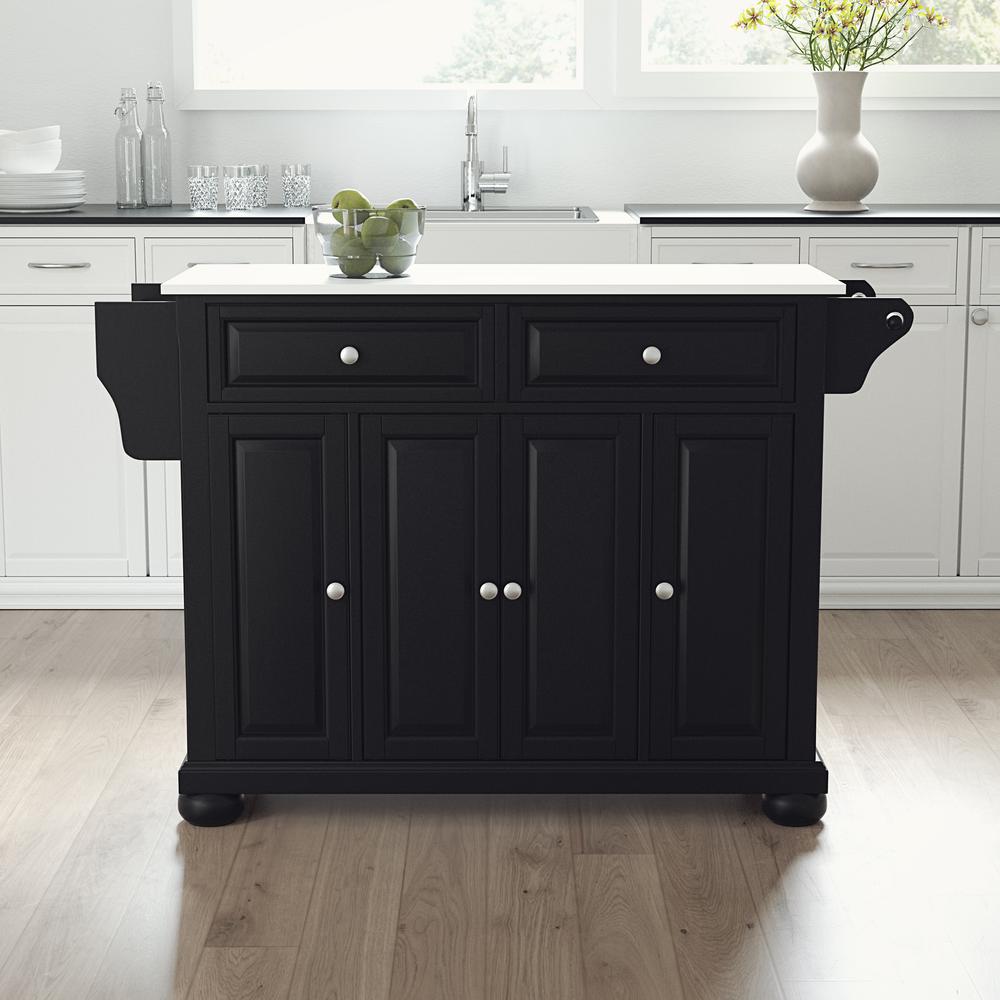 Alexandria Stone Top Full Size Kitchen Island/Cart
