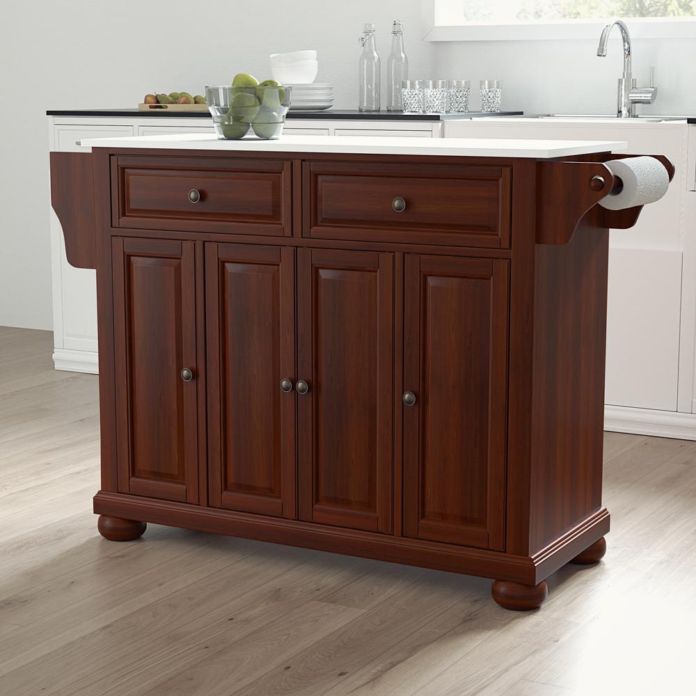 Alexandria Stone Top Full Size Kitchen Island/Cart