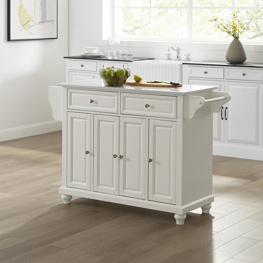 Cambridge Stone Top Full Size Kitchen Island/Cart