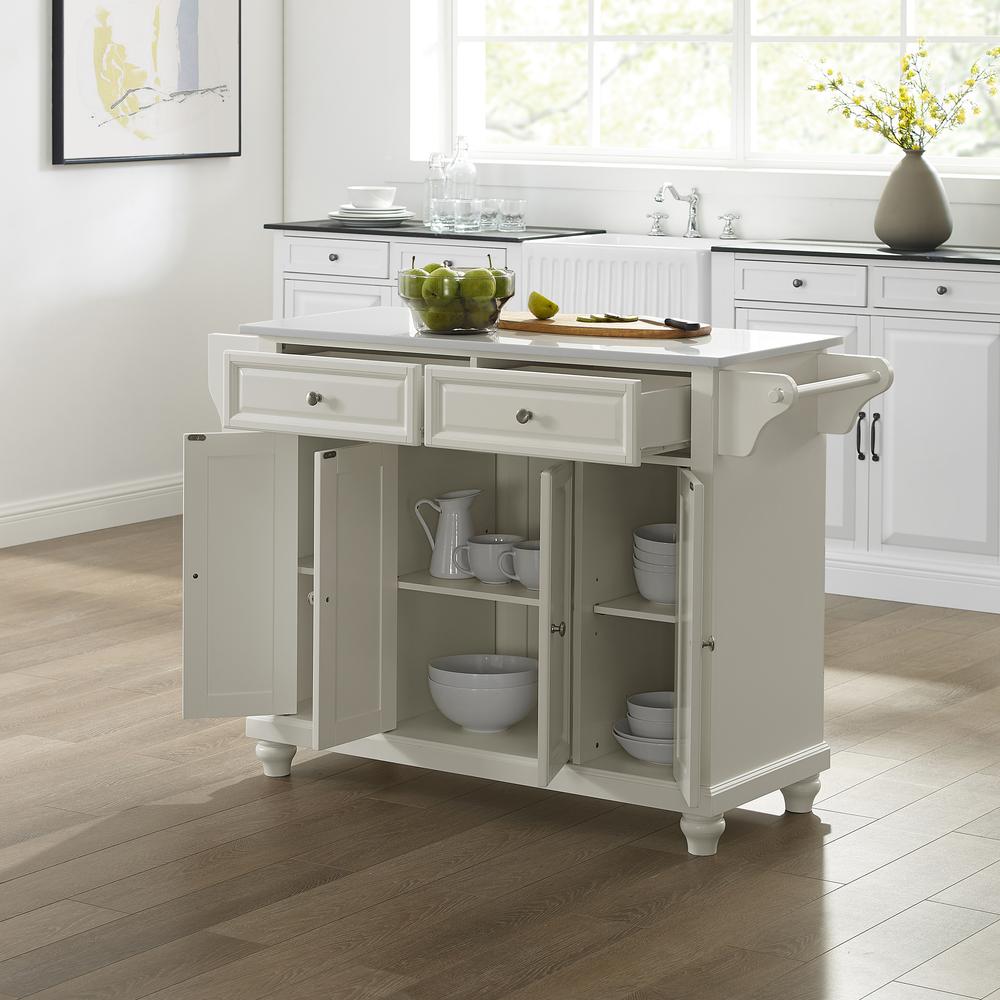 Cambridge Stone Top Full Size Kitchen Island/Cart